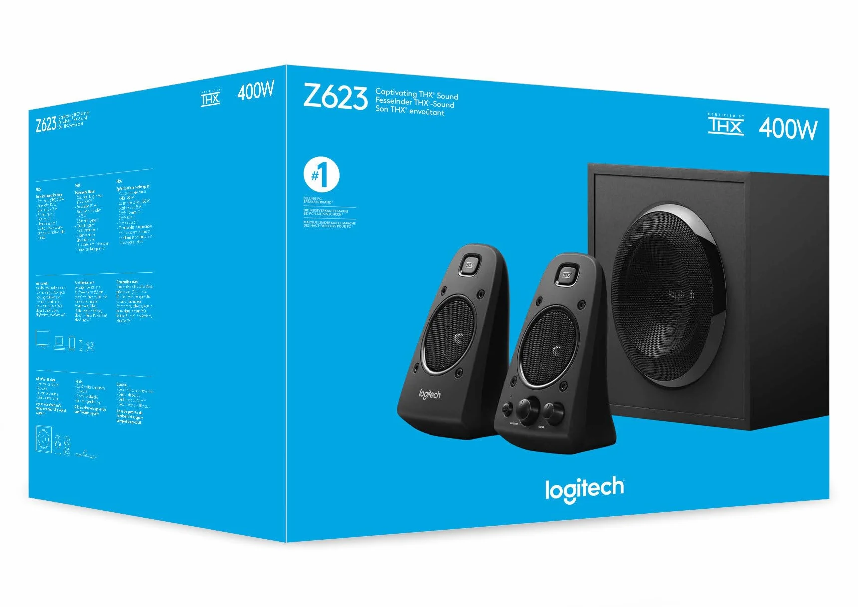 Logitech Z623 THX Sistema Altoparlanti 2.1 Subwoofer 400W Certificazione THX Nero