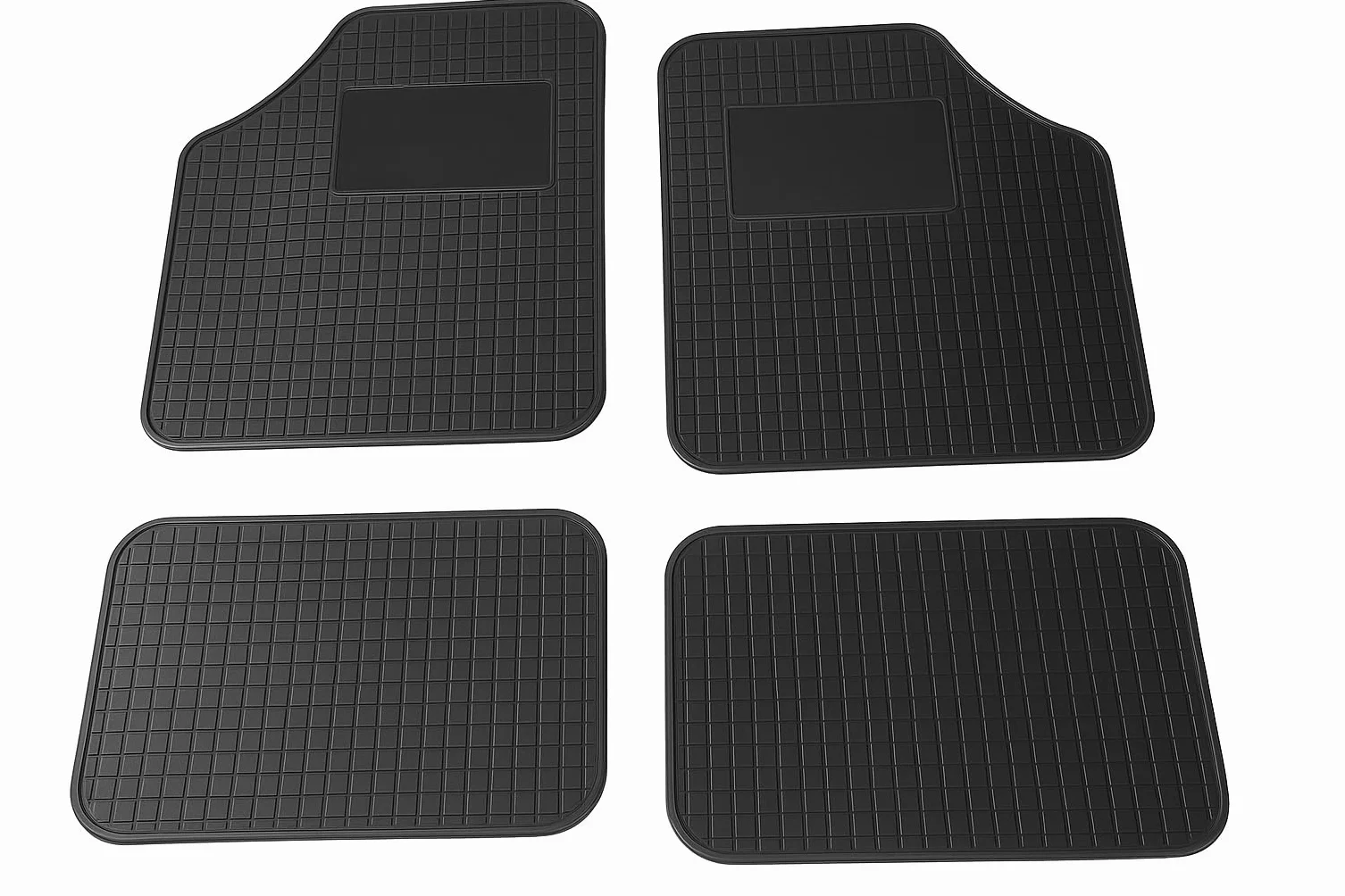 SCAR Set 4 Tappetini Auto Universali in Gomma Antiscivolo – Tappeti Resistenti Impermeabili, Facili da Pulire, Adatti a Tutti i Veicoli