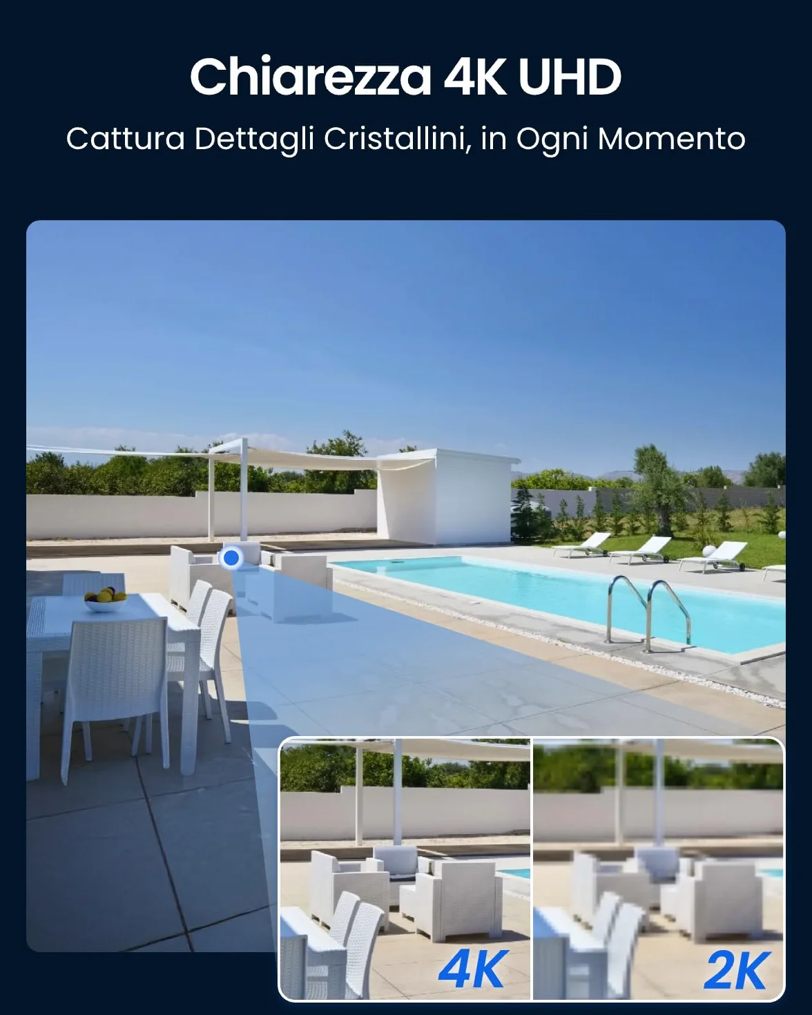 Reolink Telecamera di sorveglianza 4K per esterni, con tracciamento automatico, per esterni, con doppia banda Wi-Fi 6, 355° Pan e 50°, E1 Outdoor S (Ricondizionato)