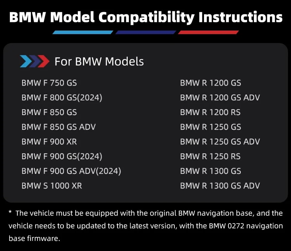 Schermo da 6,2 pollici in alluminio per moto per BMW R1200GS R1250GS R1300GS F850GS F900, CarPlay wireless e display automatico Android (senza staffa/nessun GPS autonomo), compatibile con