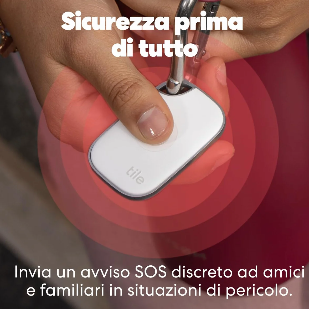 Tile by Life360 Pro Bluetooth Tracker for Keys, Bags, iOS Android, 1-Pack (Nero)