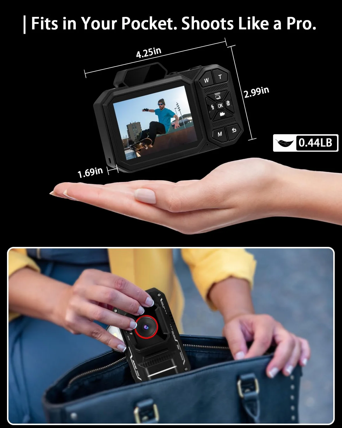 Macchina Fotografica Digitale, Bextgoo Fotocamera 4K per Vlog con Scheda da 64GB, Fotocamera con Autofocus da 48MP, Zoom 12X, Flash e Anti-Shake, Fotocamera Digitale Compatta per Adulti e Adolescenti