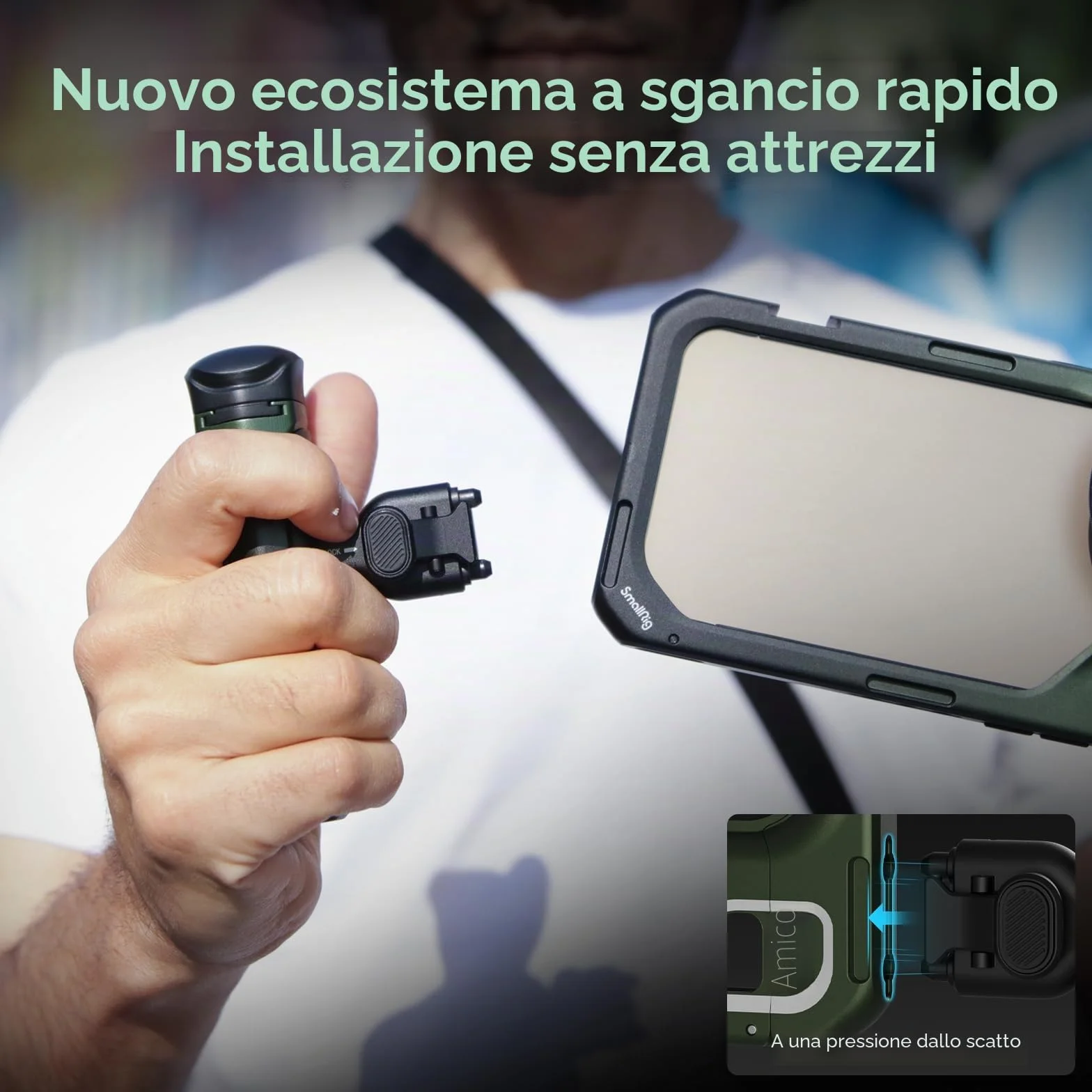 SMALLRIG x Brandon Li Mobile Video Kit per iPhone 15 Pro Max con Maniglie a Sgancio Rapido Wireless, Filtro VND Magnetico da 67 mm Migliorato, Adattatore per Filtro da 67 mm - 4407B