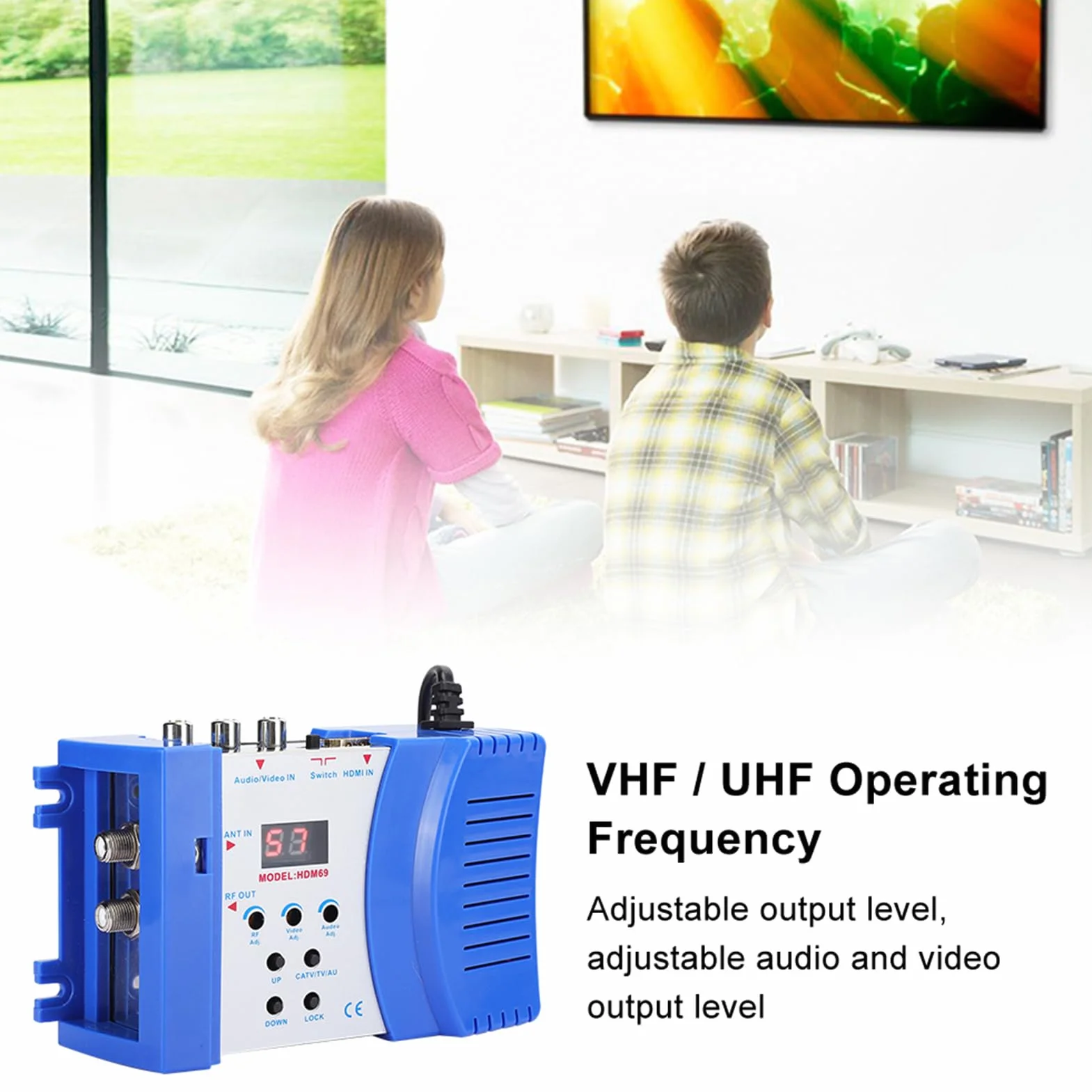 AMONIDA Modulatore RF HDMI Convertitore Video TV VHF UHF PAL/NTSC