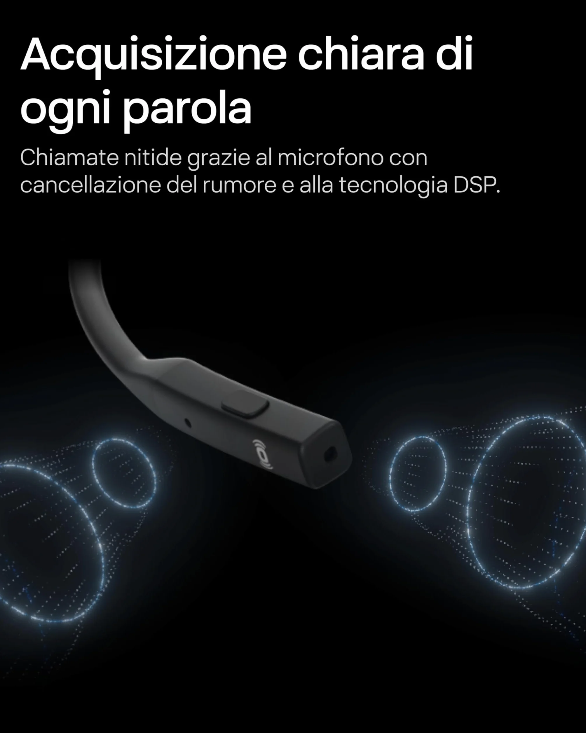 SHOKZ Auricolari OpenComm2 UC 2025 Upgrade a conduzione ossea con adattatore USB-C, auricolari Bluetooth open-ear per l'attenuazione del rumore, wireless, 16 ore di conversazione, Segnalibri, Nero