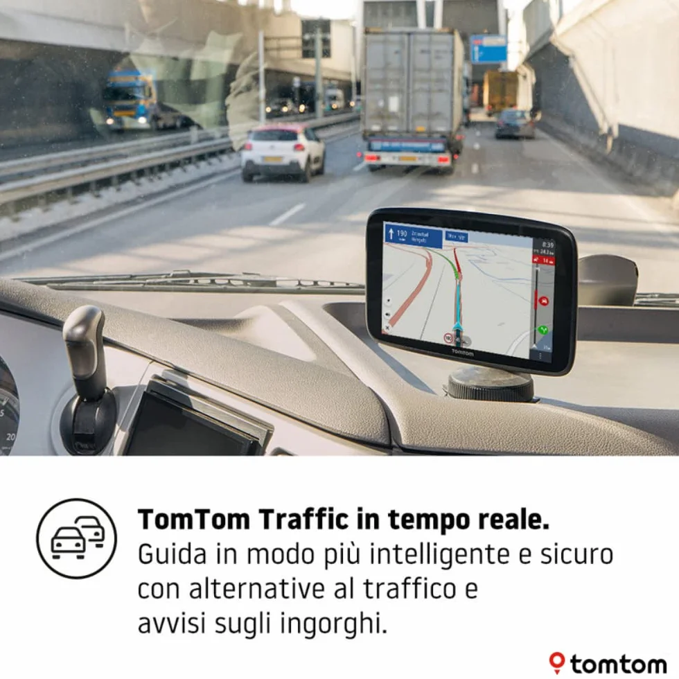TomTom GO Expert Navigatore Satellitare per Camion, Autobus, Furgone, Schermo HD 7", PDI, TomTom Traffic, Mappe del Mondo, Avvisi di Restrizioni in Tempo Reale, Aggiornamenti Rapidi Tramite WiFi