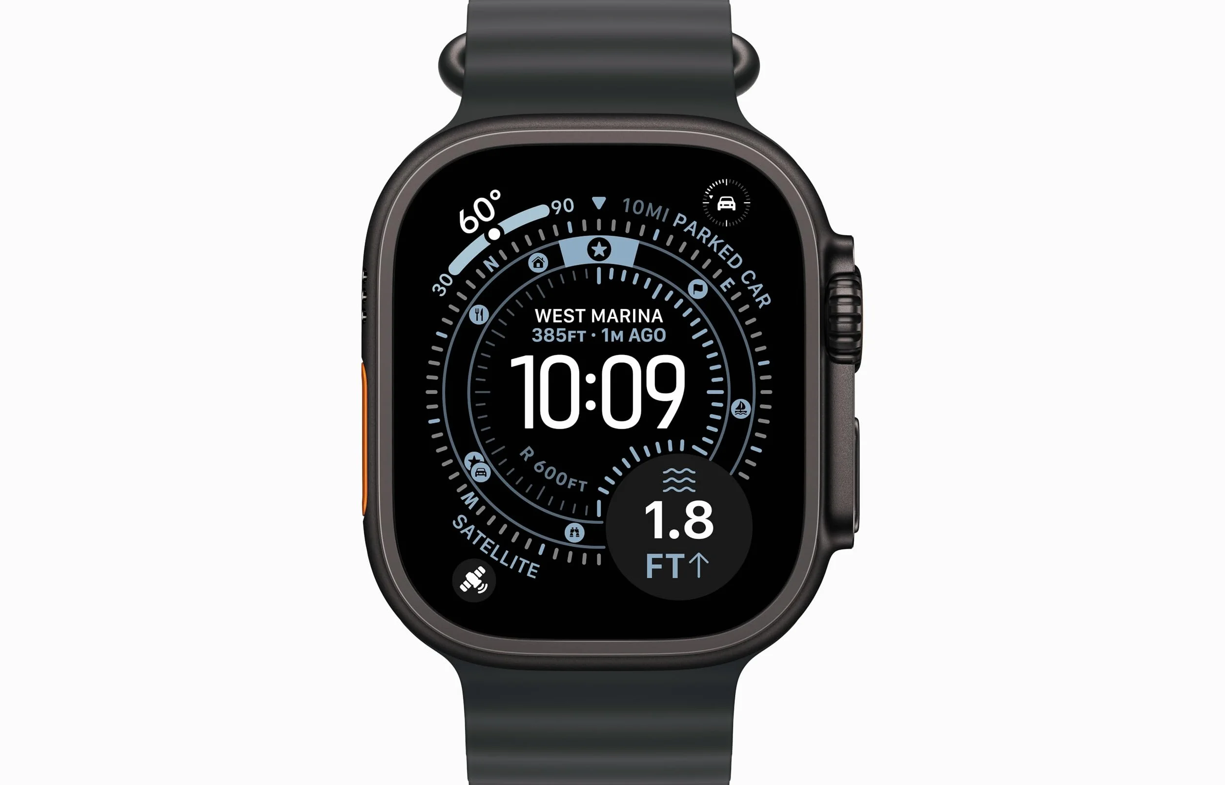 Apple Watch Ultra 3 [GPS + Cellular, 49mm] Cassa in Titanio Nero con Cinturino Ocean Nero (Ricondizionato)