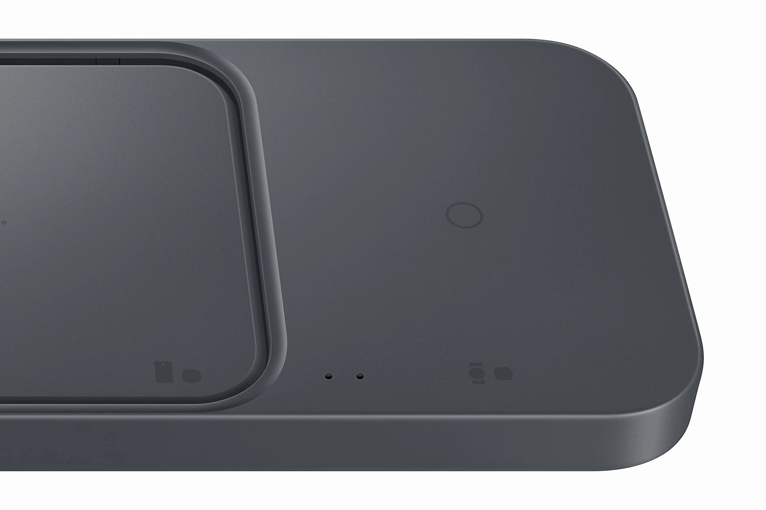 Samsung Wireless Charger Duo 15W Fast Charging 2.0 con Caricabatterie 25W, Grigio scuro