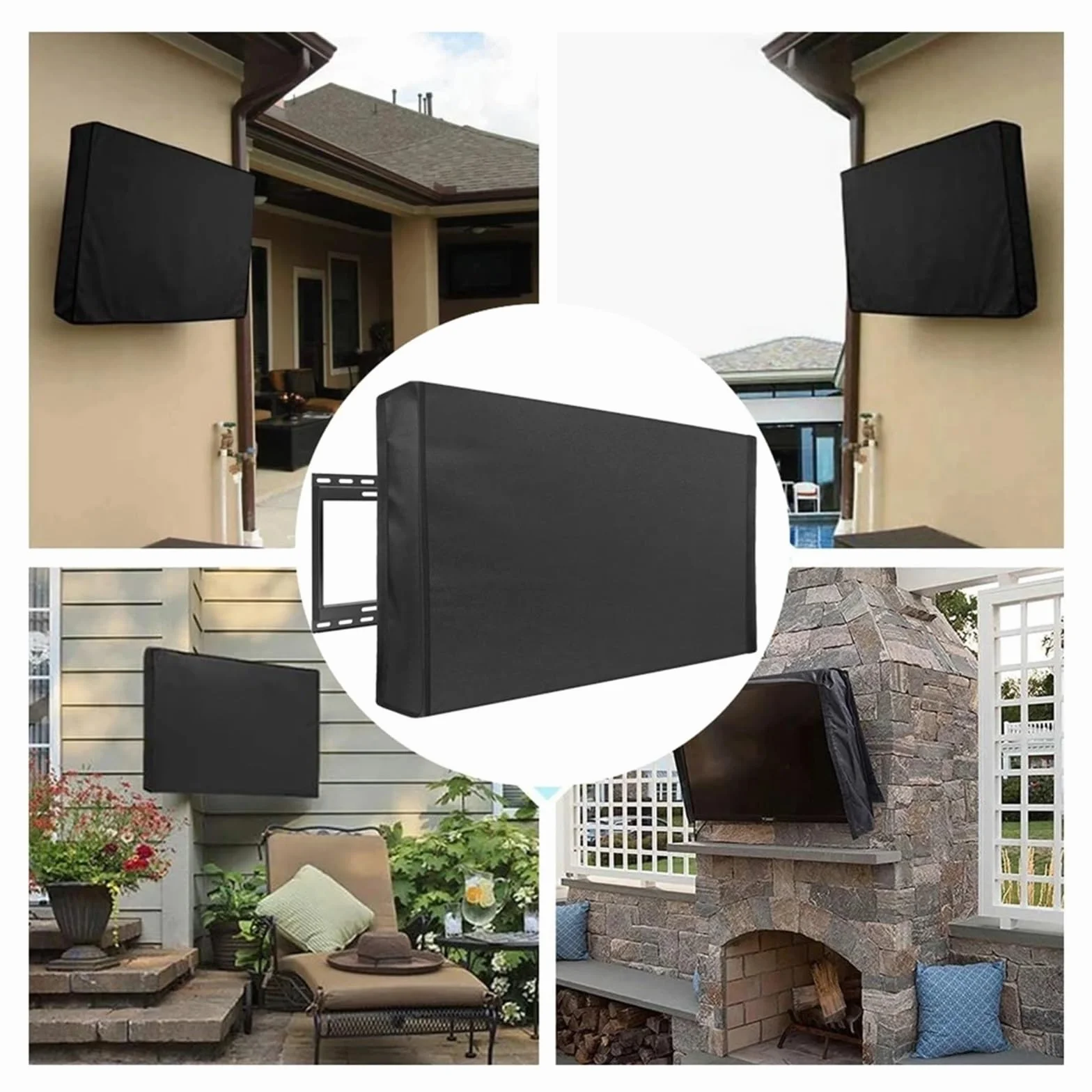 Copri Televisore TV esterna resistente alle intemperie Beige 70"-75" 40"-65" Schermo TV protettivo Gray