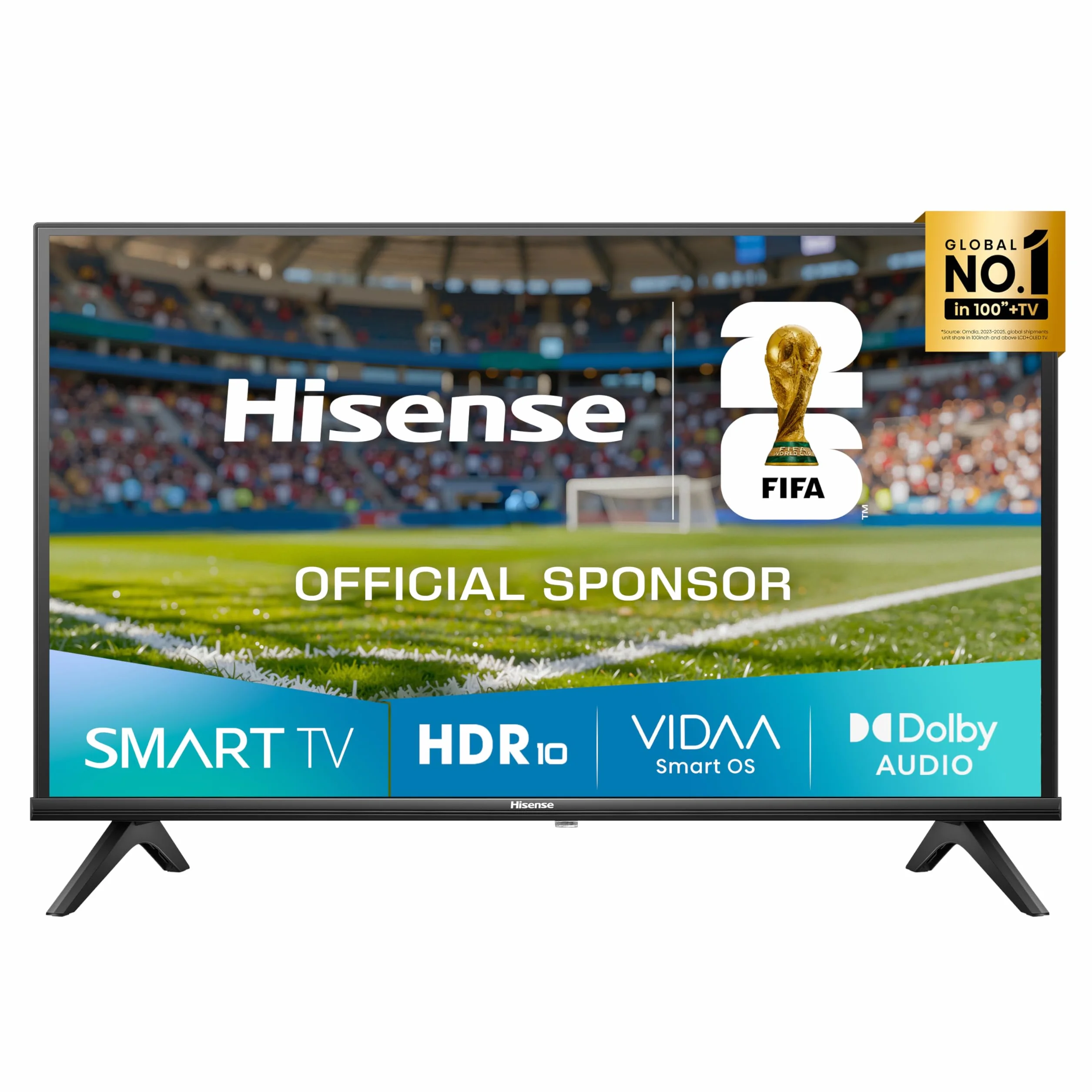 Hisense TV 32" HD Ready 2025 32E41QT, Smart TV VIDAA U8, Airplay2, Game Mode, Works with Alexa, Tuner DVB-T2/S2 HEVC 10, lativù, 32'', 2025 LED