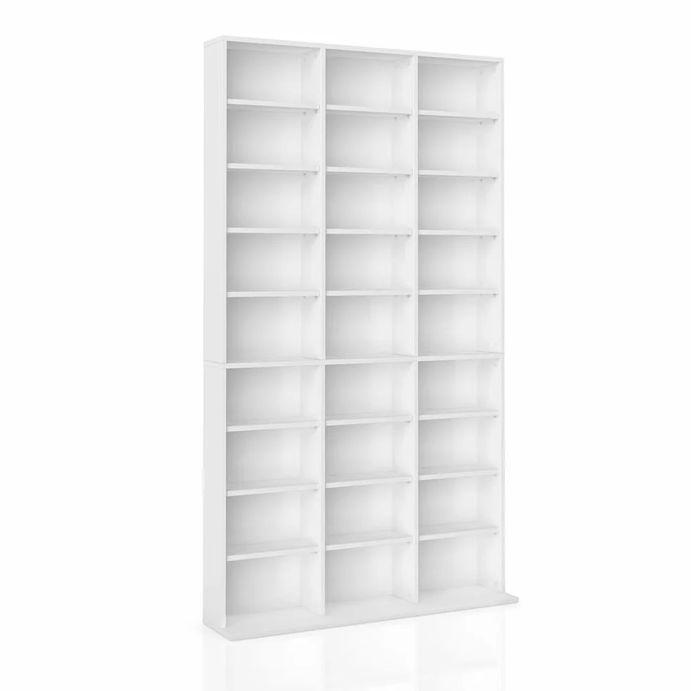 Vicco Scaffale porta cd Jukebox, Bianco, 102 x 178 cm