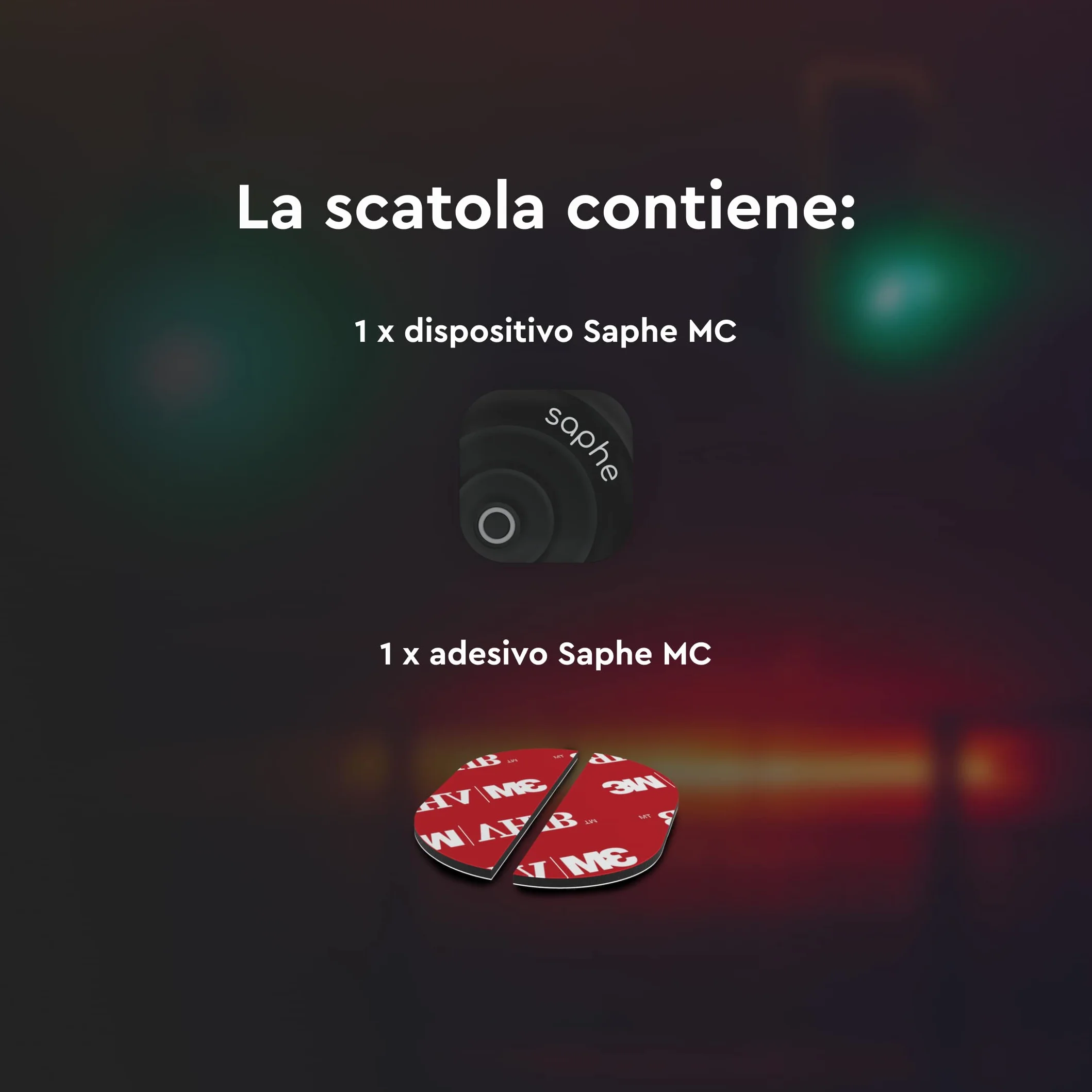 Saphe MC |Dispositivo per le allerte autovelox |Allerte in tempo reale |Segnalatore Autovelox Fissi, Mobili e Tutor |si avvia automaticamente via app| Elettronica per moto