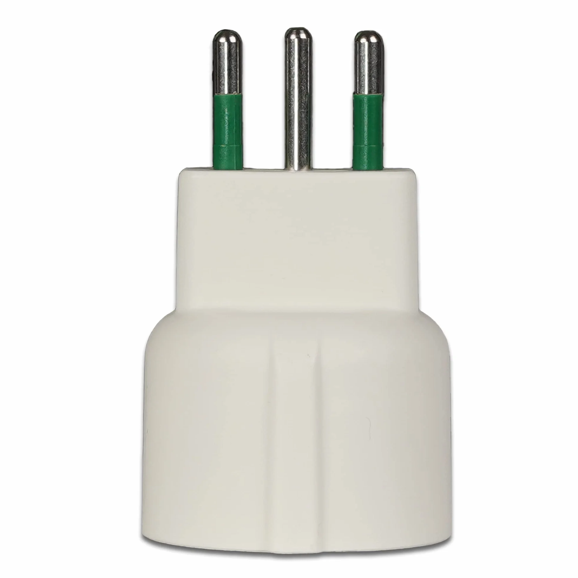 FANTON 87120 Adattatore semplice spina italiana 2P+T 10A presa schuko 2P+T 16A Bianco