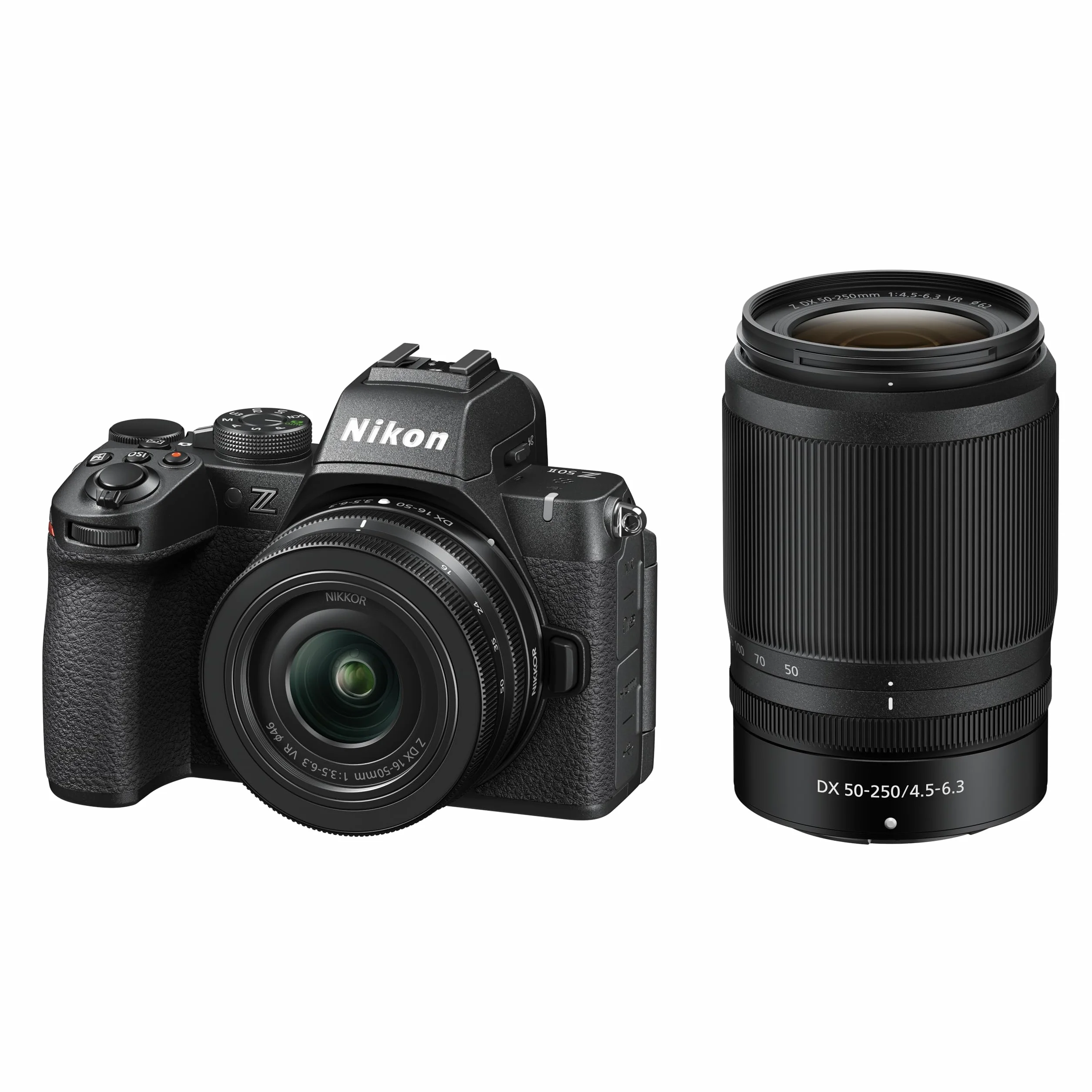 Nikon Z50II, NIKKOR Z DX 16-50+50-250, Lexar SD128GB, Fotocamera Mirrorless, CMOS 20.9MP, Processore EXPEED7, AF, Mirino Elettronico EVF, LCD 3.2', Video 4K [Nital V.I.P.: 6 anni di garanzia]