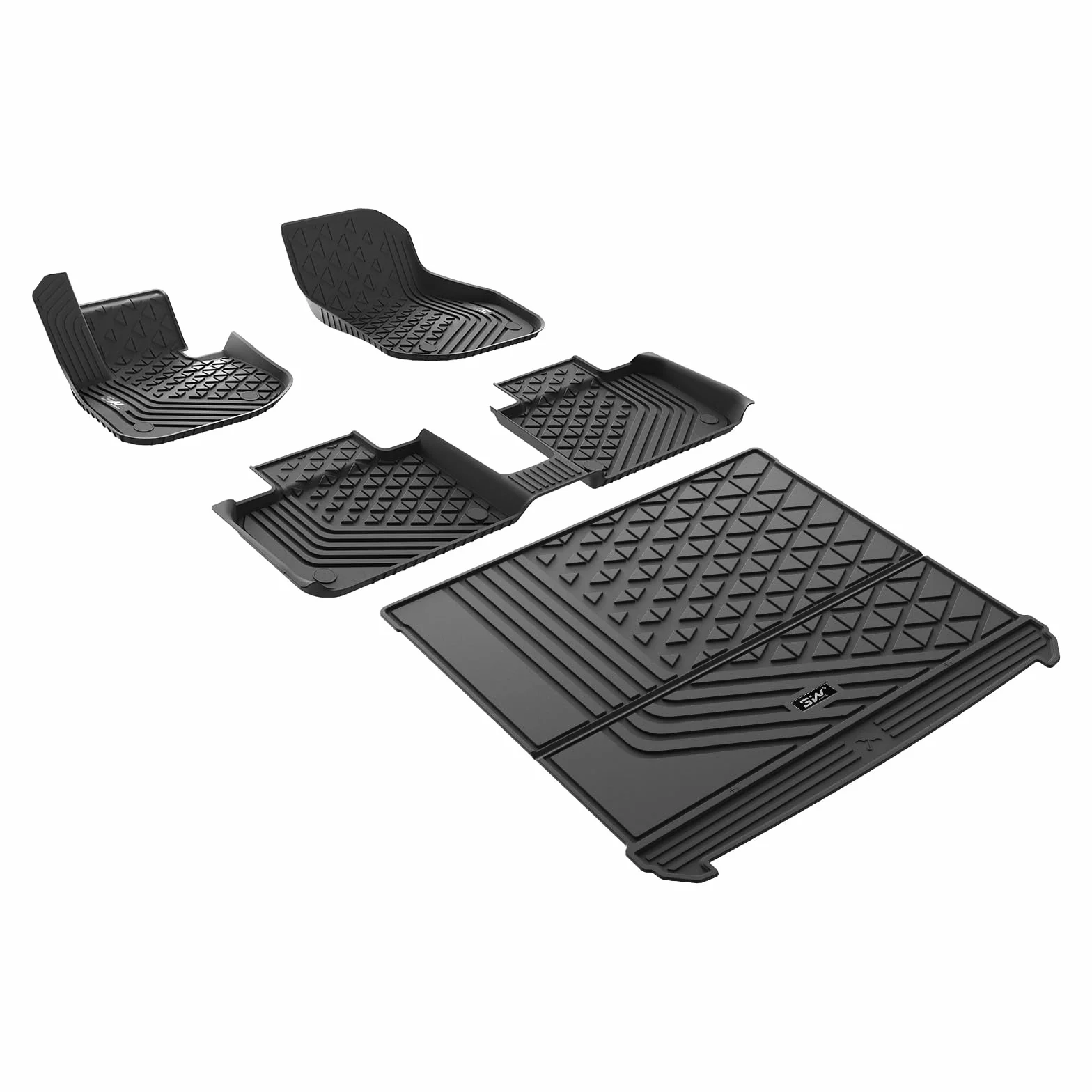 3W Compatibile con BMW IX I20 2022-2025 Set di Tappetini in TPE e Tappetini per Bagagliaio, Tappeti per Auto Resistente e Tappeto Bagagliaio Antiscivolo per BMW IX