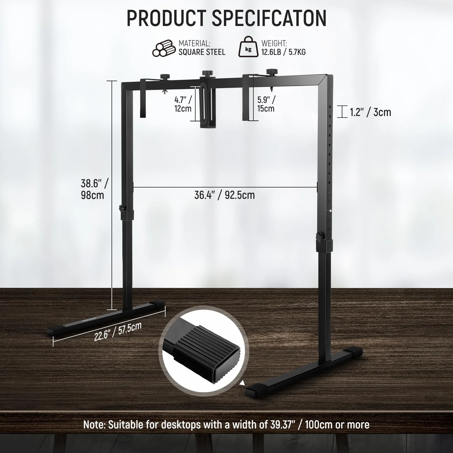 NEEWER Supporto Fotocamera dall'Alto per Scatti dall'Alto verso il Basso, Supporto da Tavolo in Acciaio Robusto per Multidispositivo per Fotografia Illuminazione, per Scrivanie ≥1m di Lunghezza, ST100