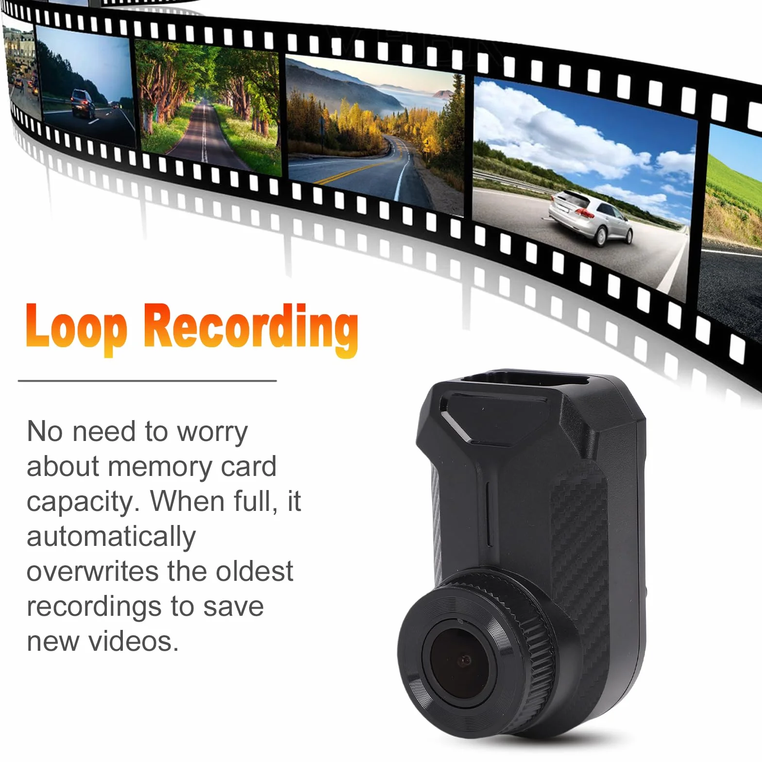 Dash Cam per Moto 2K WiFi Telecamera per Moto con Controllo App Registrazione in Loop Plug and Play Supporto Scheda TF Motociclisti ABS 6,5x4x2,5 Cm