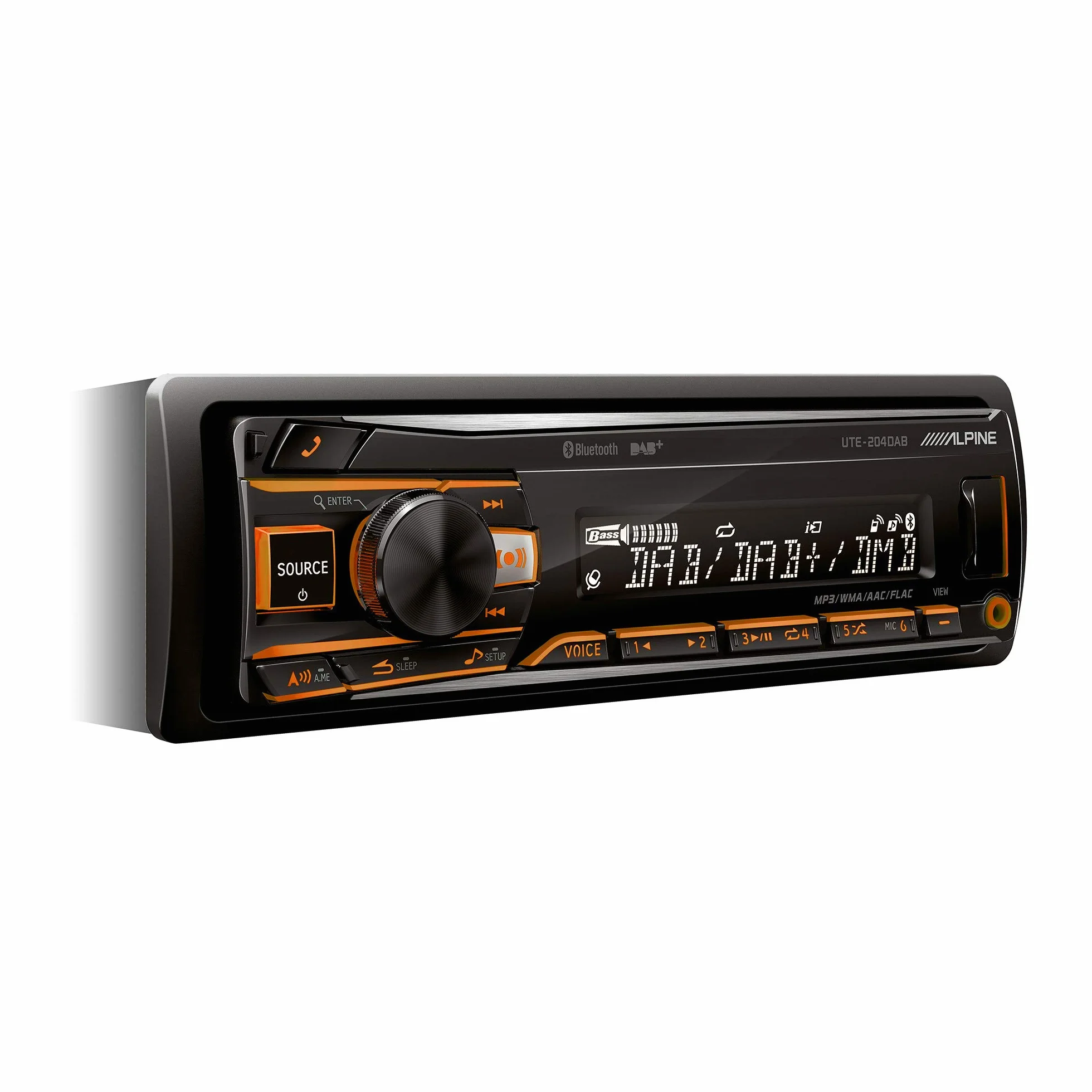 Alpine UTE-204DAB, Autoradio con Bluetooth, Nero