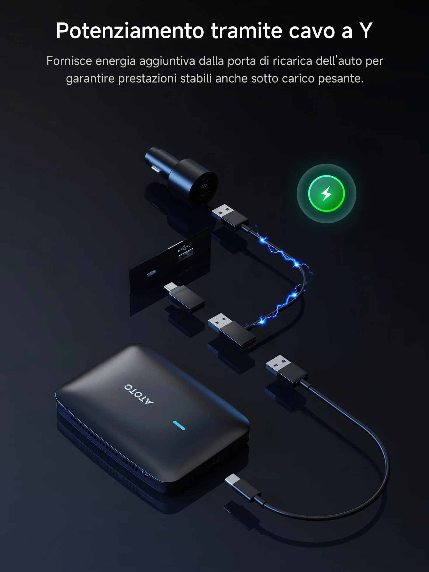 Adattatore CarPlay Wireless, AI Box Android Auto Wireless con Doppio Wi-Fi Stabile, AI Box CarPlay Compatibile con CarPlay e Android Auto Cablati di Serie, Supporto per YouTube/Netflix, 2GB+16GB,CB4A