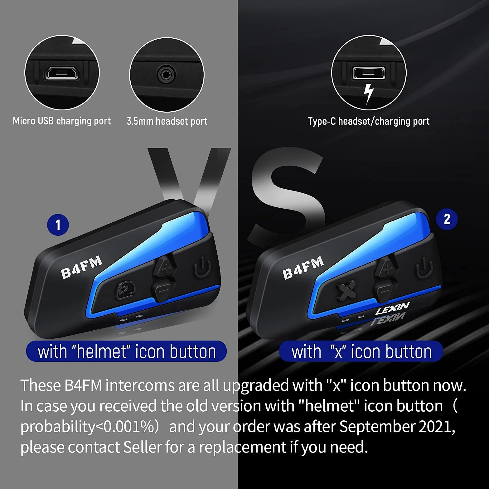 LEXIN B4FM Interfono Moto Casco Bluetooth Auricolare Sistema Comunicazione Riduzione del Rumore Fino a 10 Motociclisti IP67
