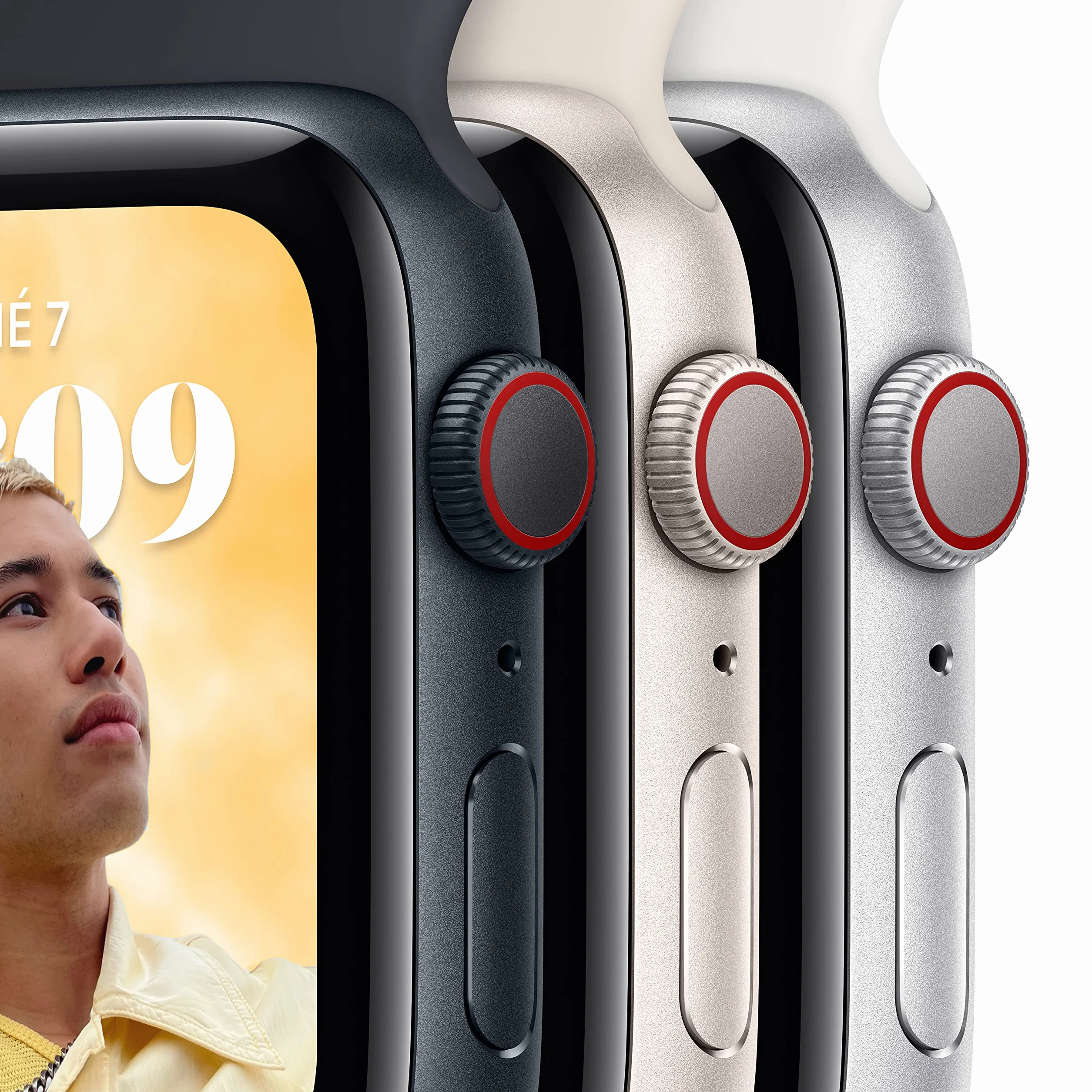 Apple Watch SE (2ª gen) (GPS, 44mm) Cassa in alluminio color mezzanotte con Cinturino Sport color mezzanotte - Regular (Ricondizionato)