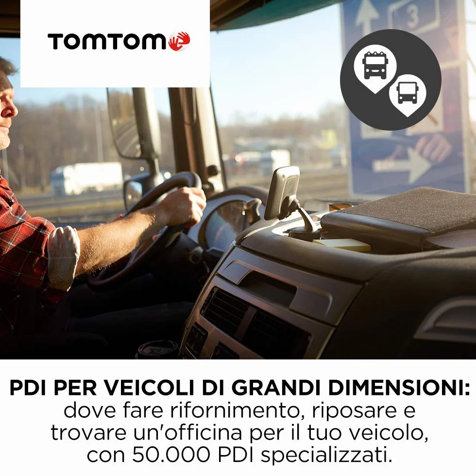 TomTom GO Professional 6250 Navigatore Satellitare per Camion 6" Mappa Europa WiFi SIM