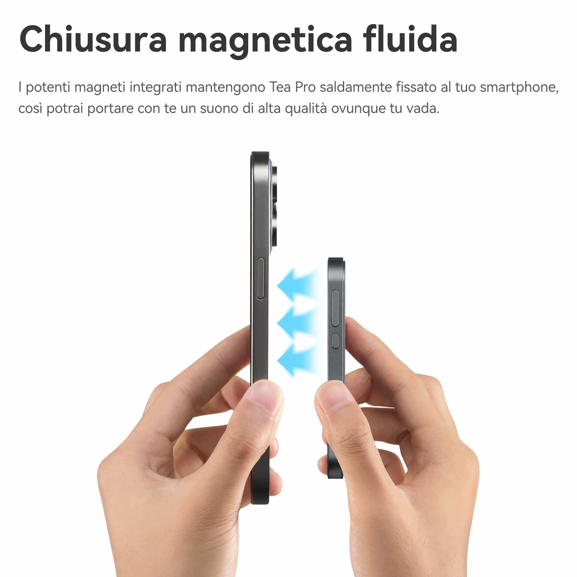 khadas Tea Pro – Amplificatore Cuffie Magnetico Portatile con DAC ES9039Q2M, Display 0,95", Batteria 2100mAh, Uscite 3,5mm & 4,4mm, 768kHz/32bit, BT5.4 Hi-Res per Casa e Viaggio