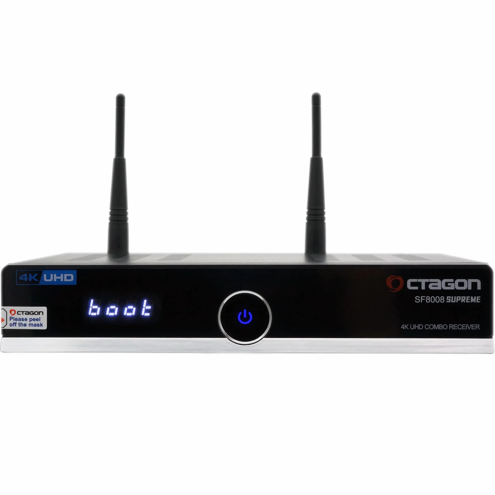Octagon SF8008 4K Combo Supreme V3 UHD DVB-S2X Linux PVR WiFi 2.4/5G 1Gbit LAN M.2 HDR 10 BT 5.1 IR HTS e-cavo HDMI