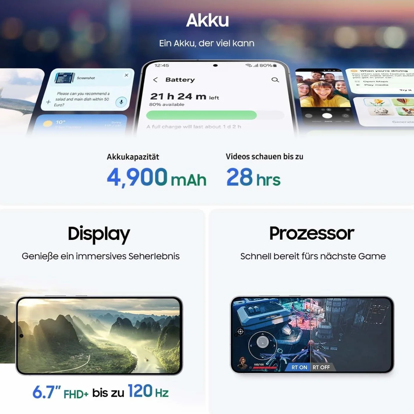 Samsung Galaxy S25 FE 256GB 5G Android Smartphone 8GB RAM AI Display 6.7'' Dynamic AMOLED 2X Fotocamera 50MP 4.900 mAh (Nero)