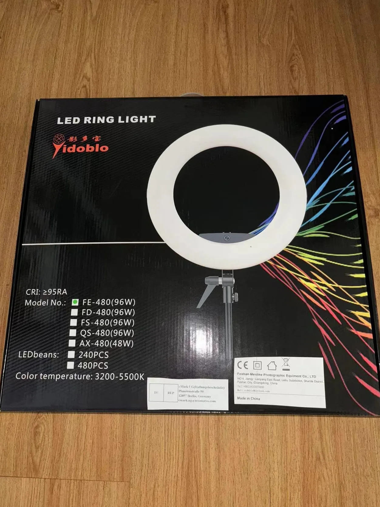18 pollici display digitale telecomando dimmerabile 3200K-5500K LED anello luce kit per fotocamera smartphone ritratto selfie foto video studio fotografia continua (senza borsa e treppiede)