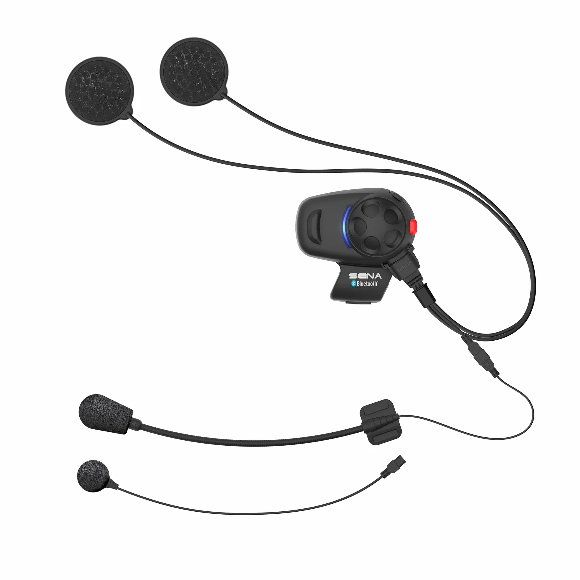 Sena SMH5 Auricolare Interfono Bluetooth Scooter Motocicli Nero Confezione Doppia