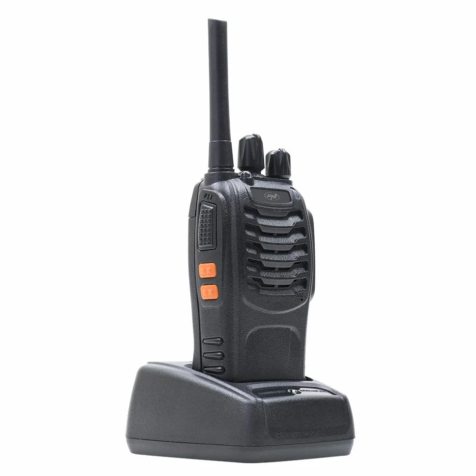 Radio portatile PNI PMR R40 PRO, set con 2 pezzi, 0,5W, ASQ, TOT, monitor, programmabile, batterie 1200mAh, caricabatterie e cuffie inclusi, VOX function
