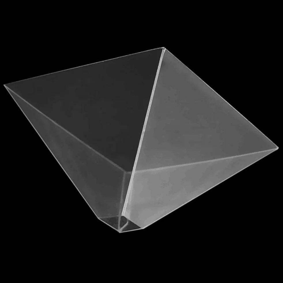Luckxing Lampada Ologramma a Piramide per proiettore, Pellicola Ologramma, proiettore a Piramide, Display olografico, proiettore per Ogni Smartphone