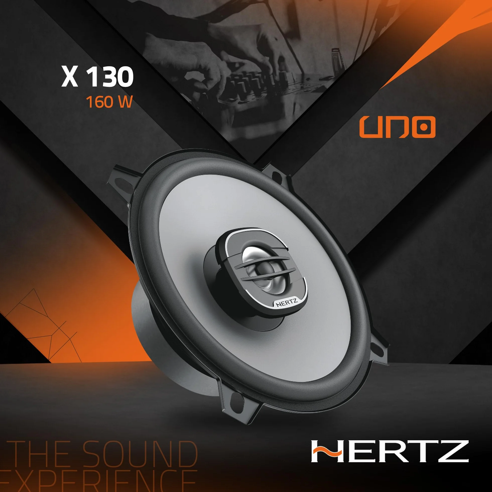 Hertz X 130 – Coppia di altoparlanti coassiali a 2 vie da 130 mm, 160W di potenza di picco, cono in polipropilene e tweeter integrato