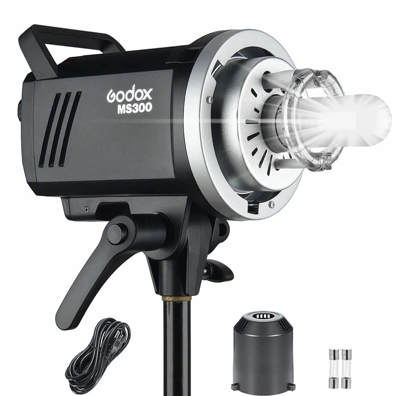 Godox MS300 Flash Stroboscopico da Studio da 300W GN58 0,1-1,3 s Tempo di Riciclo,Sistema 2,4G X,Lampada Pilota da 150W con Attacco Bowens per Riprese di Ritratti in Studio Fotografico