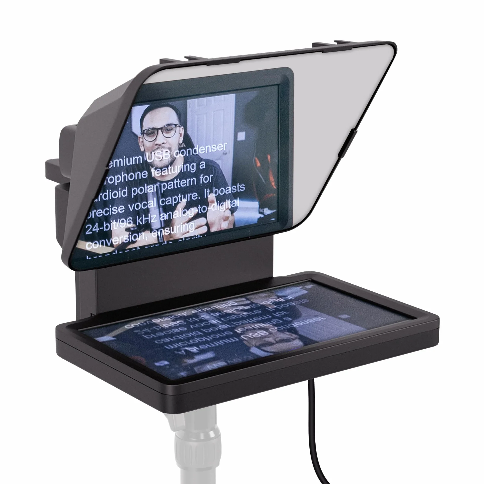 Elgato Prompter – Teleprompter con schermo integrato, YouTube, Twitch, Zoom, Teams e altro, supporta DSLR/Webcam/Smartphone, visualizzazione del monitor Drag & Drop, funziona con Mac/PC & Stream Deck