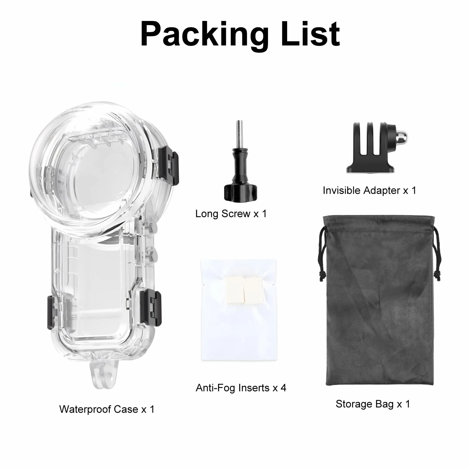 PULUZ 60m Impermeabile Custodia Sigillata Dive Case per Insta360 X5, Protettiva Subacquea Copertura Invisibile Fotografia a 360 Gradi Accessori