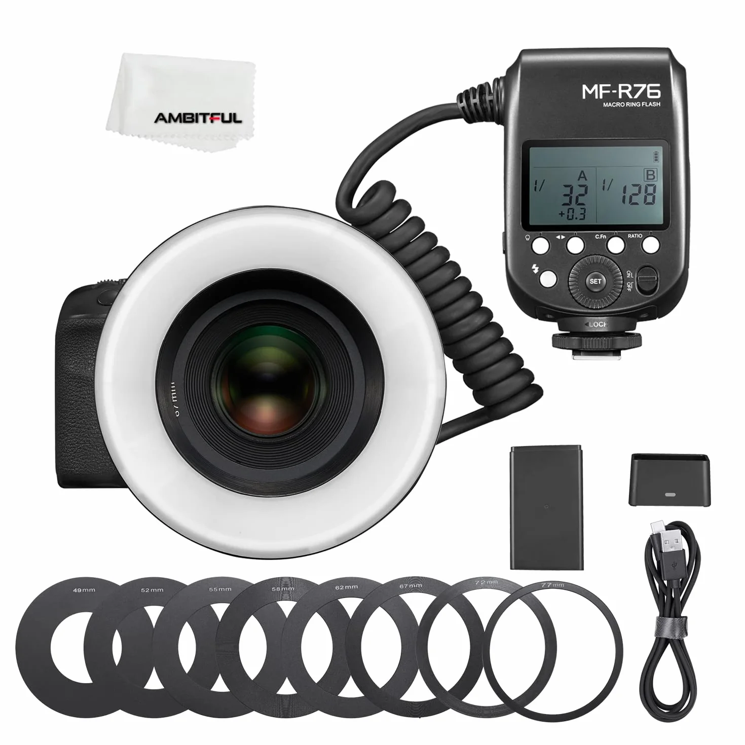 Godox MF-R76 Macro Ring Flash Light dla Canon Nikon Sony