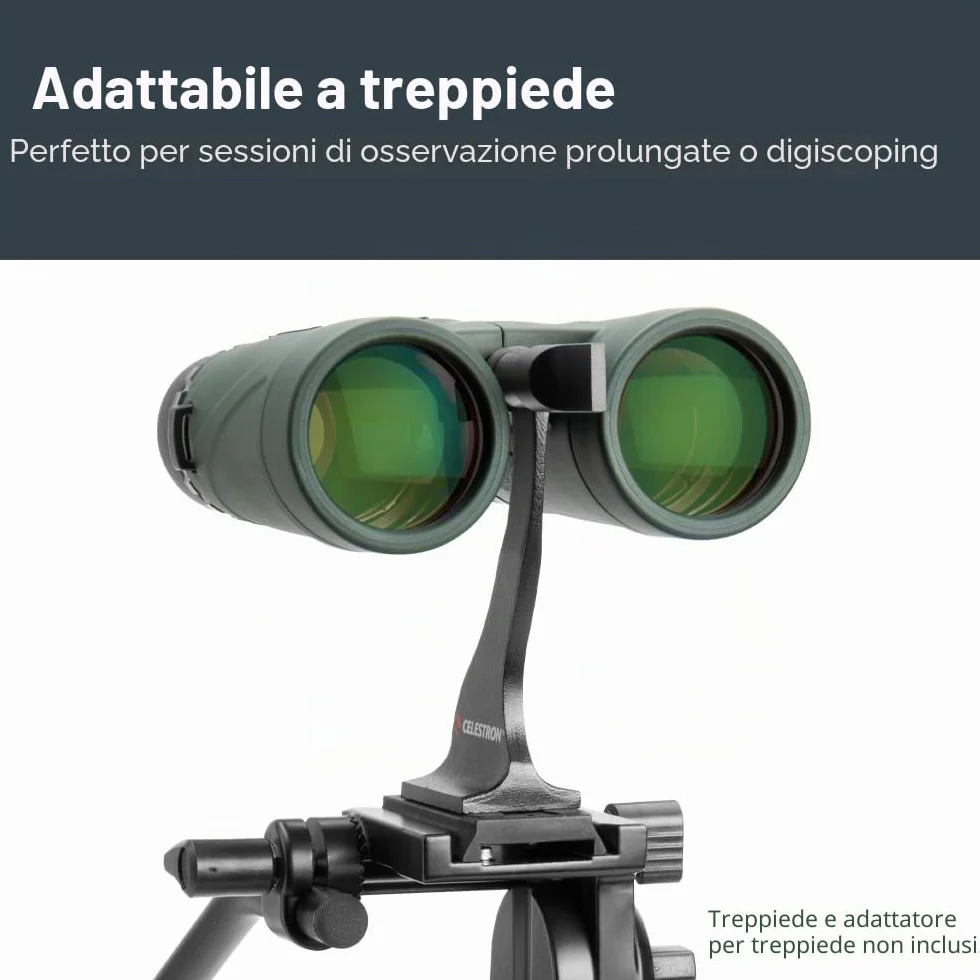 Celestron 71333 Binocolo Nature DX 10x42 mm con obiettivo multistrato, vetro a prisma BaK-4 e custodia per il trasporto, verde