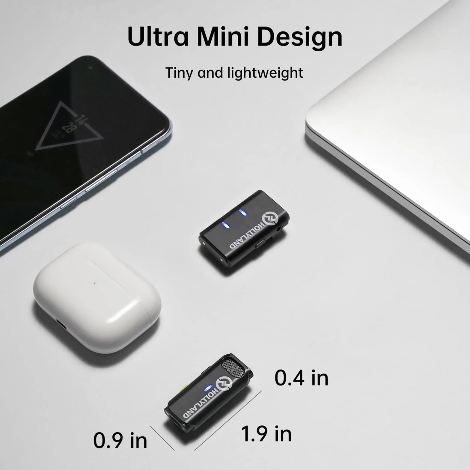 Hollyland Lark M1 Sistema di Microfoni Wireless Lavalier (1TX+1RX) 650ft 8h Direct USB-C Charging Lapel Mic per iPhone DSLR Camera YouTube Video Recording Live Stream Podcast Intervista Vlogging