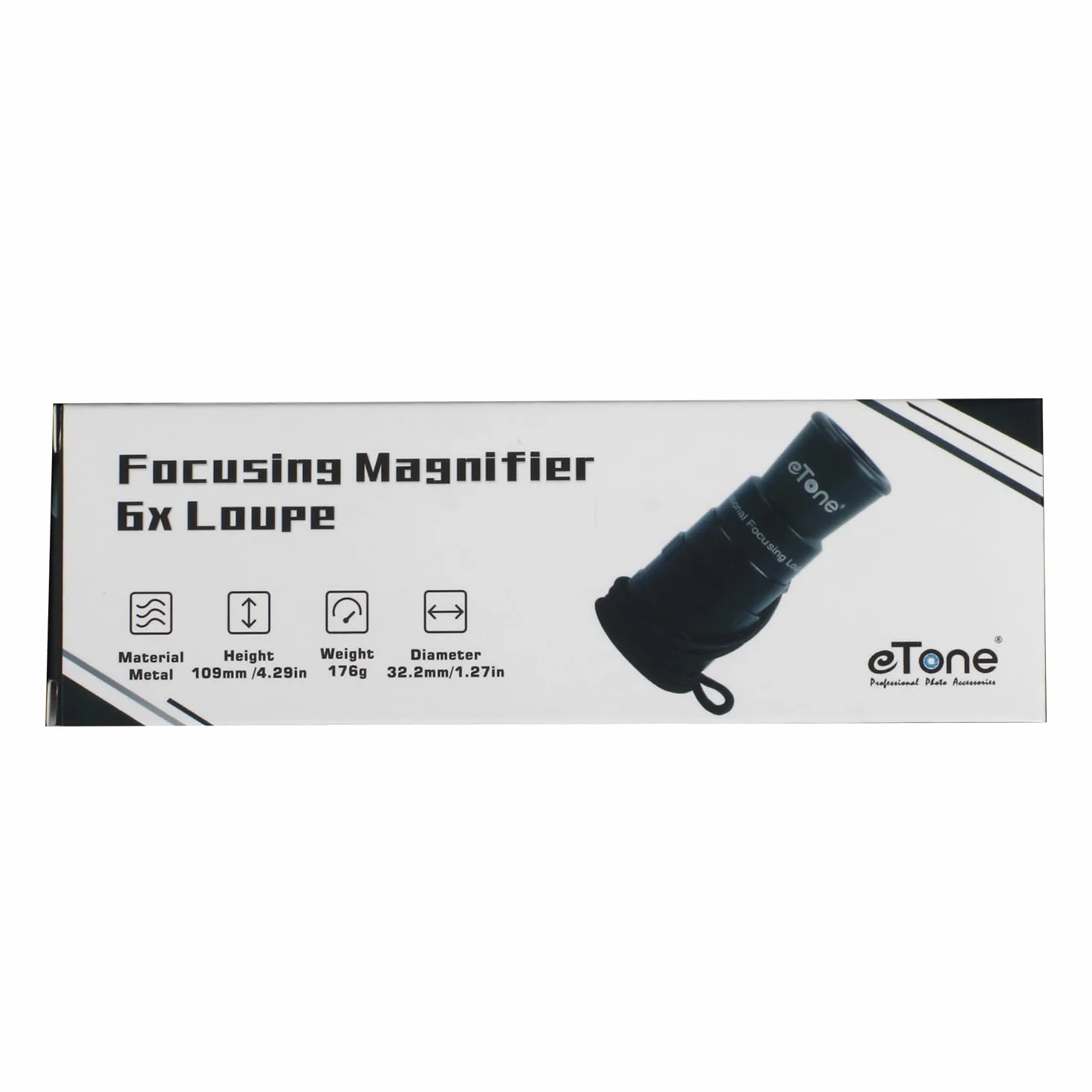 eTone Lente d'ingrandimento professionale per fotografia fotografica, 6 x lenti d'ingrandimento in vetro opaco, per 4 x 5 8 x 10 Toyo Linhof, Tachihara, per fotocamera di grandi formati, mirino
