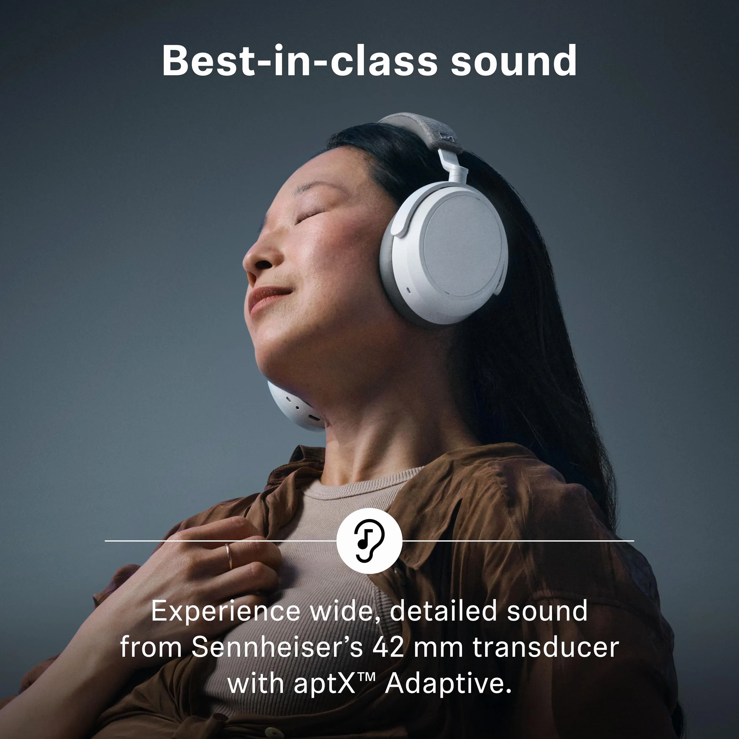 Sennheiser Cuffie MOMENTUM 4 Wireless, Bluetooth per Telefonate Cristalline con Cancellazione Adattiva del Rumore, 60 H di Autonomia, Suono Personalizzabile e Design Pieghevole Leggero, Grafite