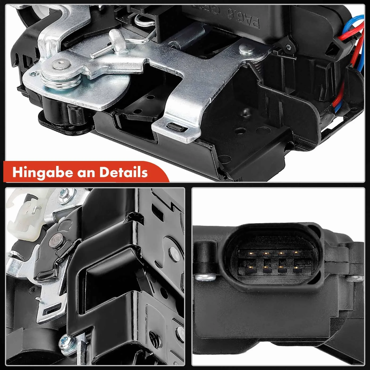 Frankberg Serratura porta serratura auto Compatibile con Golf IV 1J1 L.u.p.o 6E1 6X1 Golf IV Variante 1J5 P.a.s.s.a.t Variante 3B5 P.a.s.s.a.t Variante 3B6 Replace# V10-85-6347