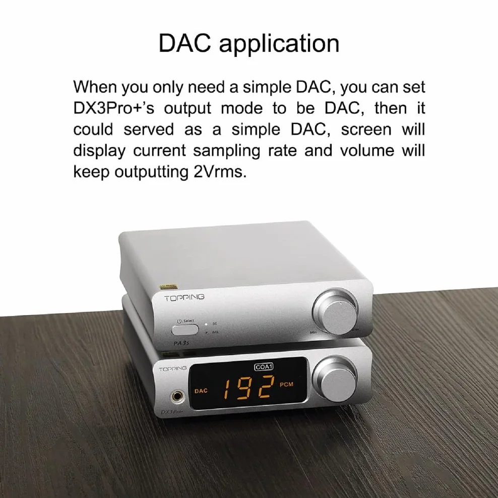 AOSHIDA Topping DX3 Pro+ Bluetooth USB DAC Amplificatore per Cuffie, ES9038Q2M XMOS XU208 DSD512 PCM768kHz D/A Convertitori, Bluetooth LDAC 3.5mm auricolare DAC 1800mW×2 Amplificators per cuffie,Nero
