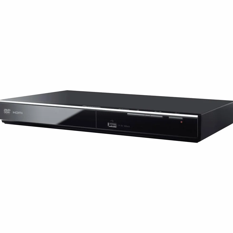 Panasonic DVD-S700EG-K Lettore DVD, HD Up-Conversion a 1080p, Multi-Formato Xvid, JPEG con Musica, CD Ripping, Design Compatto ed Elegante, Nero