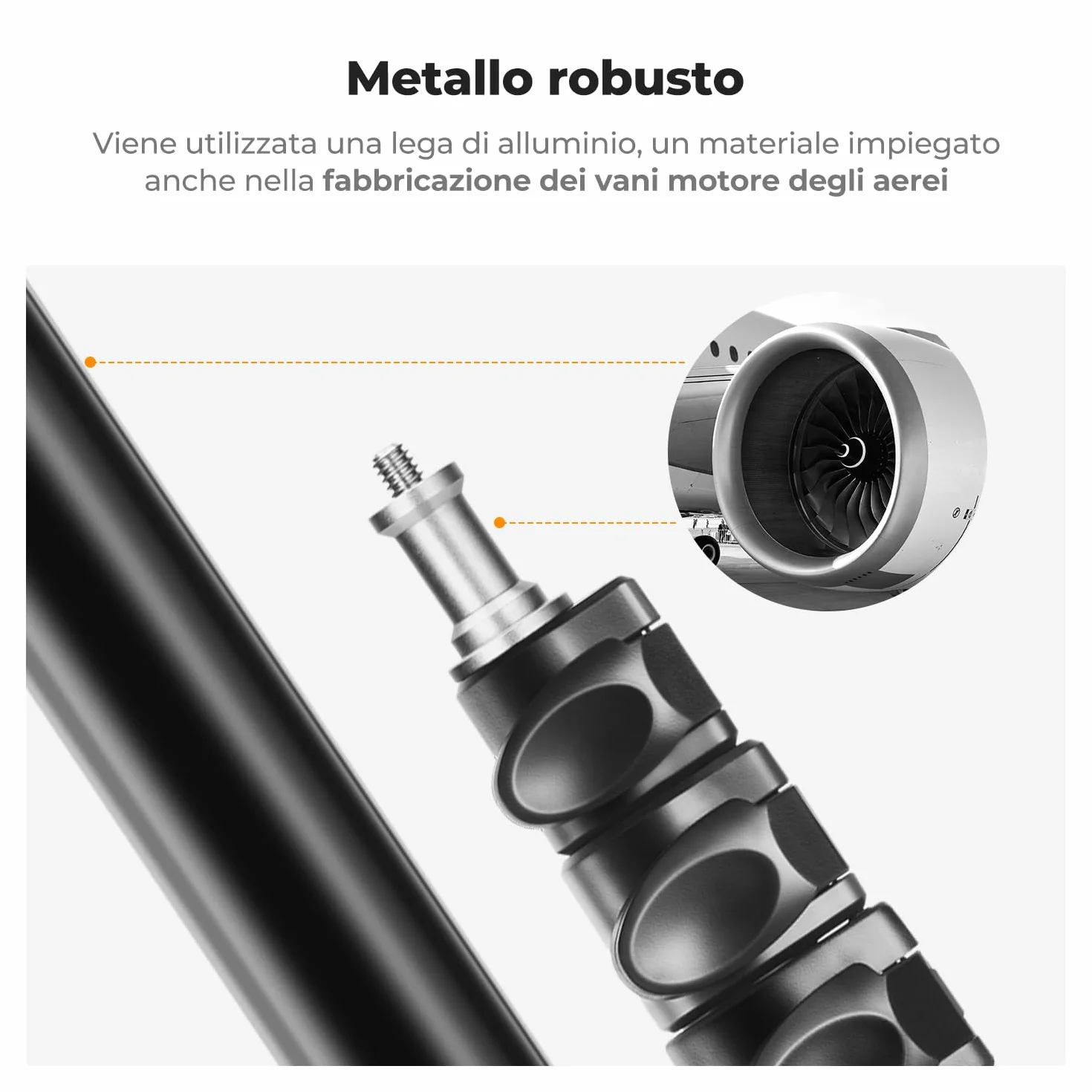 K&F CONCEPT 2m Fotografia Luce Treppiede, Reversibile Lampada In Alu Treppiede Regolabile, Treppied Cellulare Con 1/4 "Vite E Treppied Borsa per Fotocamera Stroboscopica,5kg Carico