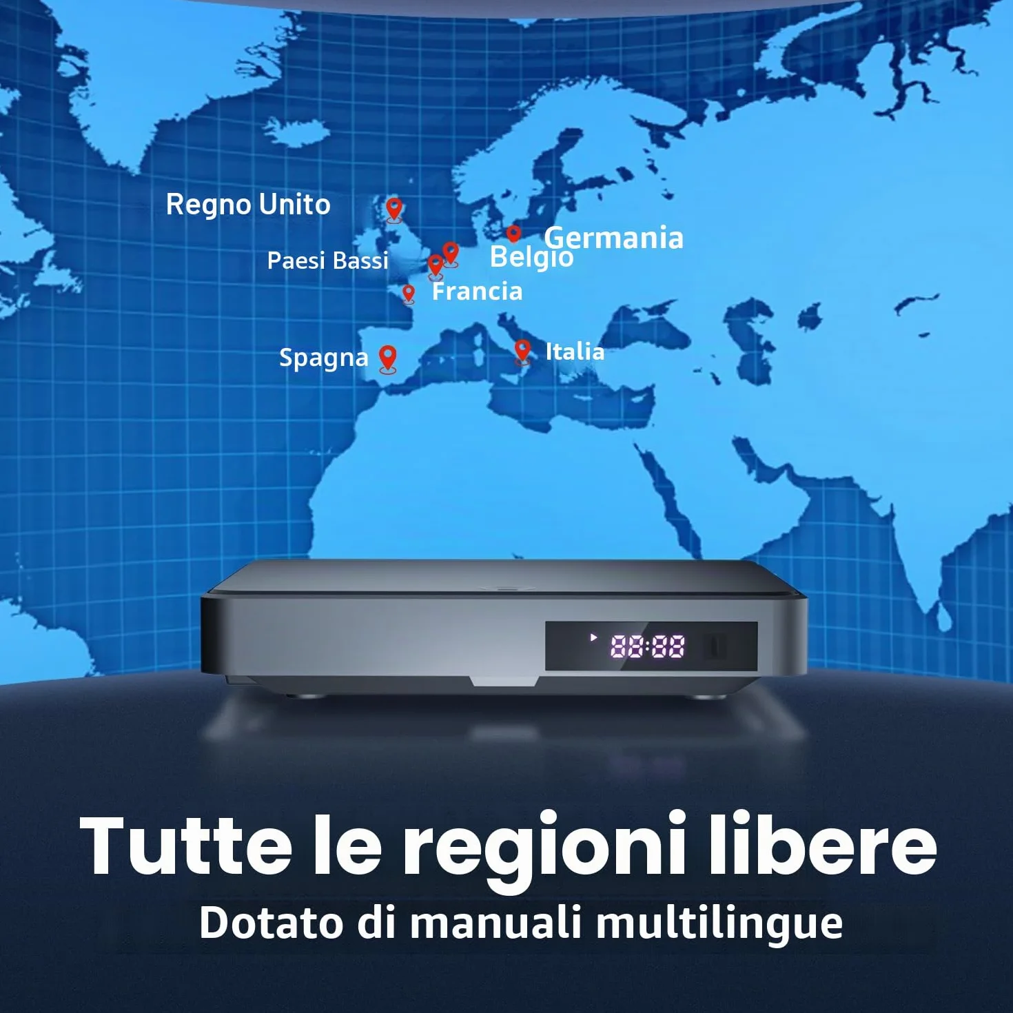Desobry Lettore DVD Per TV, DVD Player Con Ingressi USB/TF, Lettore DVD TV Con Cavo HDMI/RCA Gratuito, Correzione Degli Errori, Lettore DVD HDMI Riduzione Del Rumore
