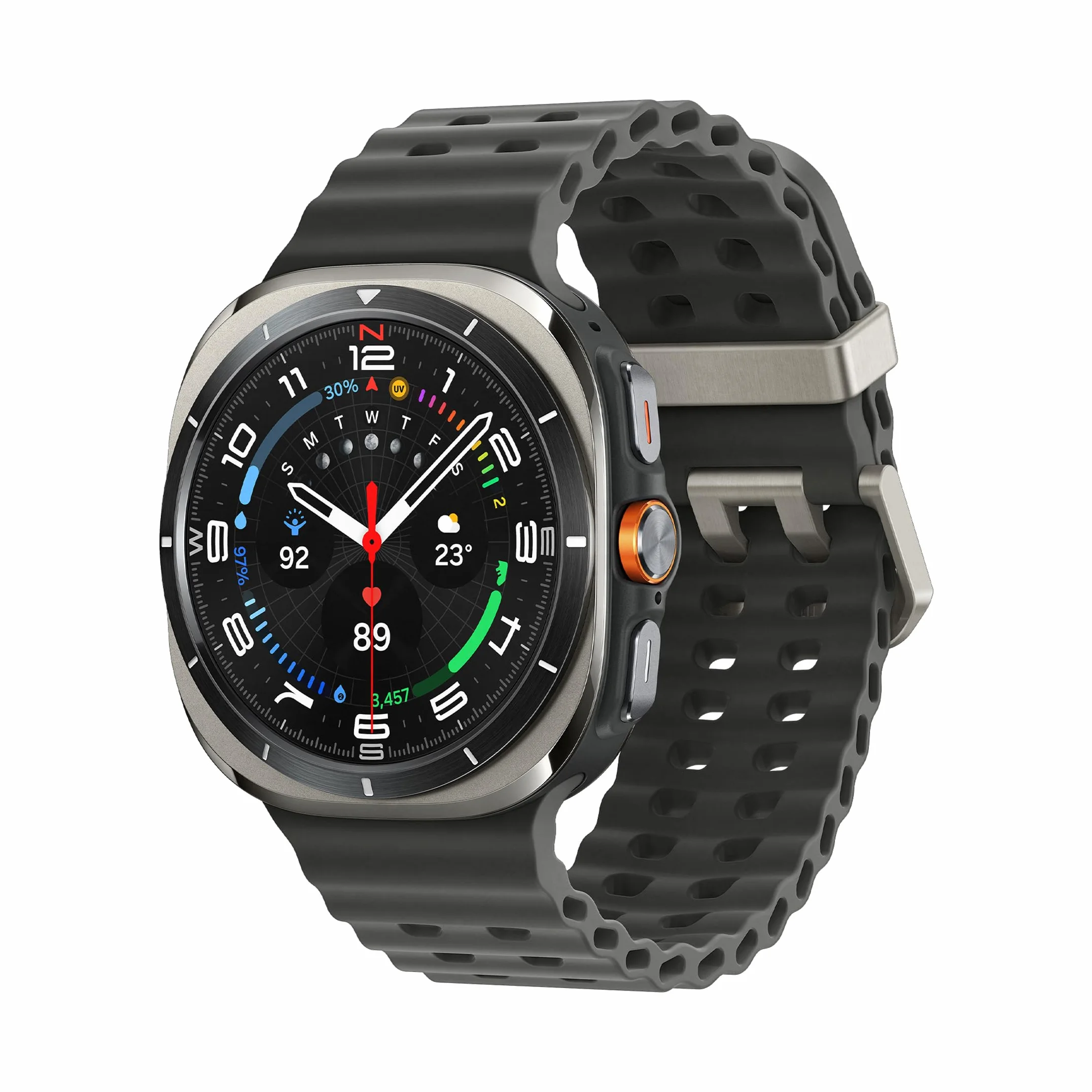 Samsung Galaxy Watch Ultra Smartwatch Galaxy AI, Resistenza estrema, Batteria a lunga durata, Sirena di emergenza, LTE, Cassa in titanio 47mm Titanium Silver (Ricondizionato)