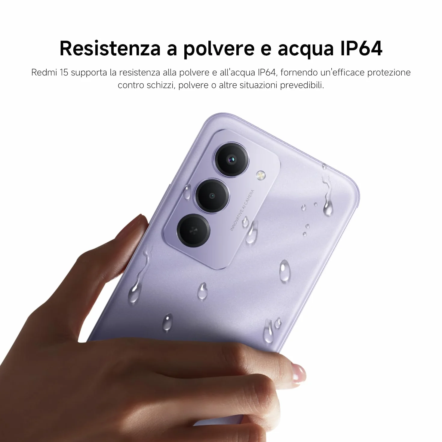 XIAOMI Redmi 15, Smartphone 8+256GB, DotDisplay FHD+ 144Hz da 6,9", Snapdragon 685, doppia fotocamera AI da 50MP, Batteria da 7000mAh, Garanzia di 2 anni, Nero, Caricabatterie non incluso