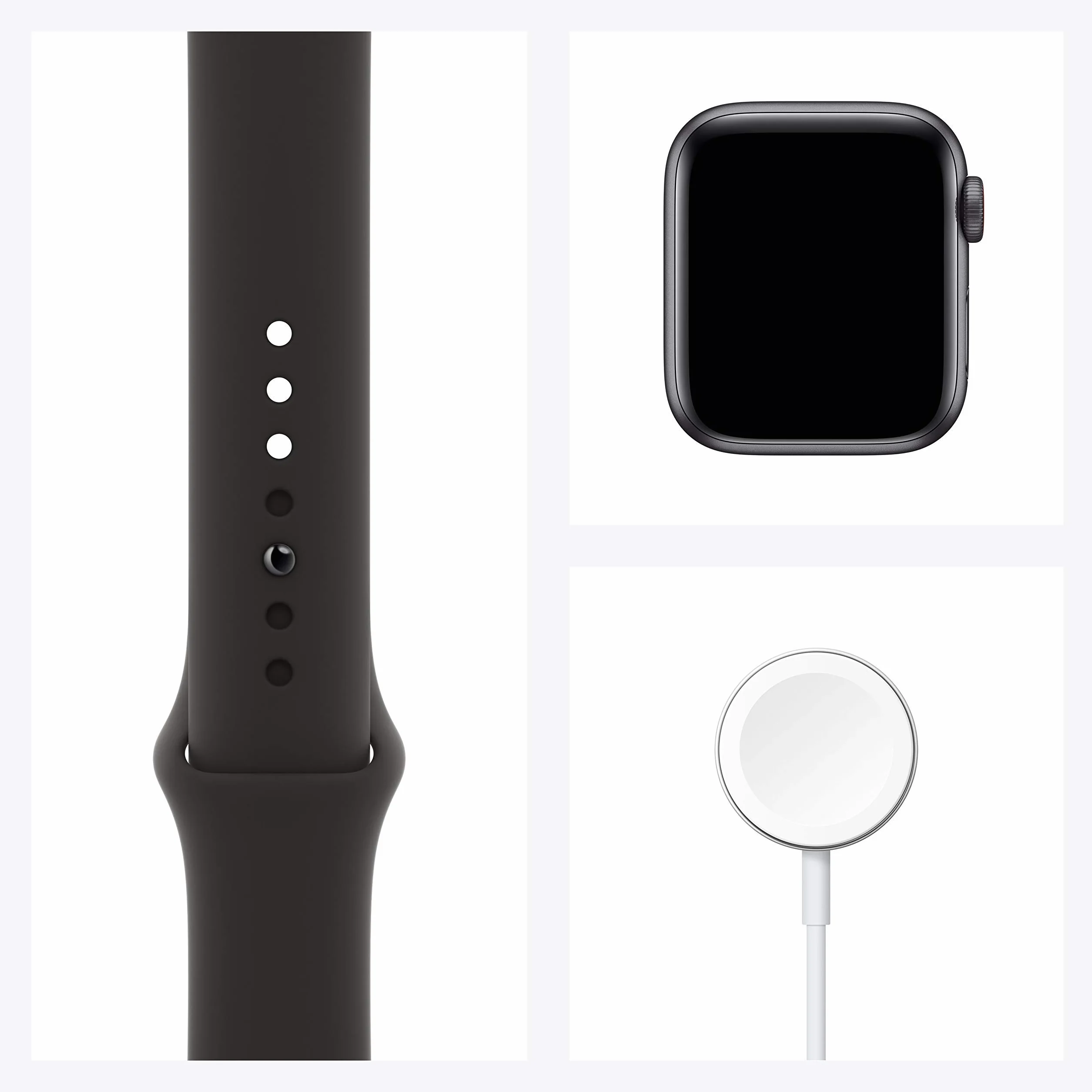Apple Watch SE 2020 (GPS + Cellulare, 40MM) Cassa in Alluminio Grigio Siderale con Cinturino Sport Nero (Ricondizionato)